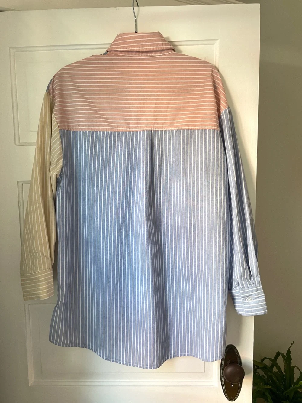 Striped Color Block Button Down - Picture 5 of 7